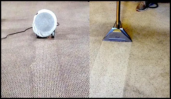 Comparison of hot water extraction vs. dry carpet cleaning