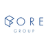 The logo for the ore group is a blue cube with the words ore group written below it.