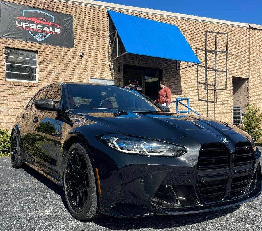 ceramic coating installed in a black car