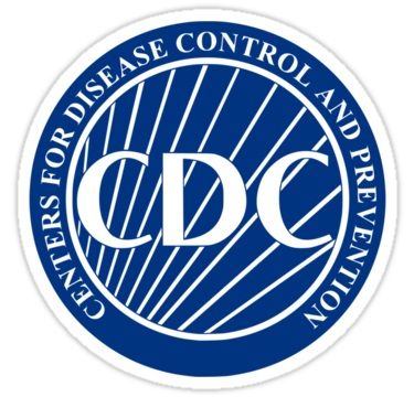 CDC logo: blue and white circular emblem with 
