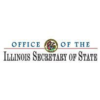 Office of the Illinois Secretary of State logo. Text with a state seal above.