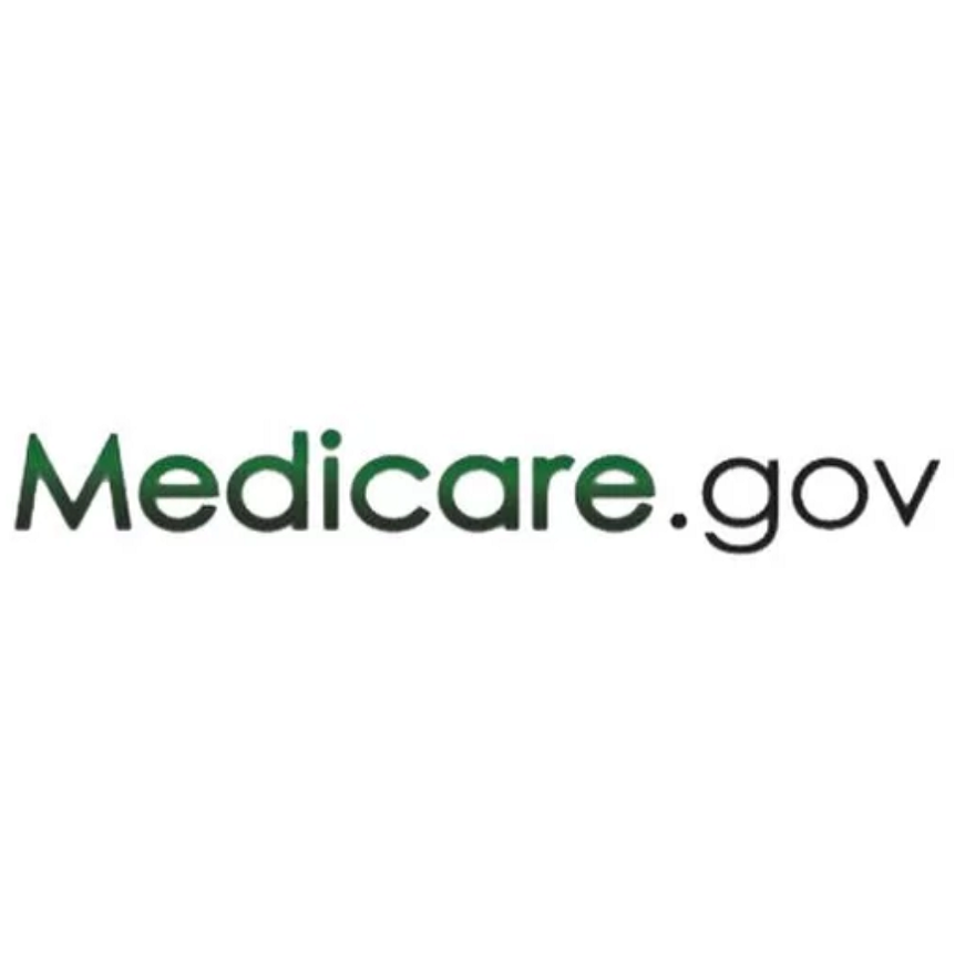Medicare.gov logo with green and black text.