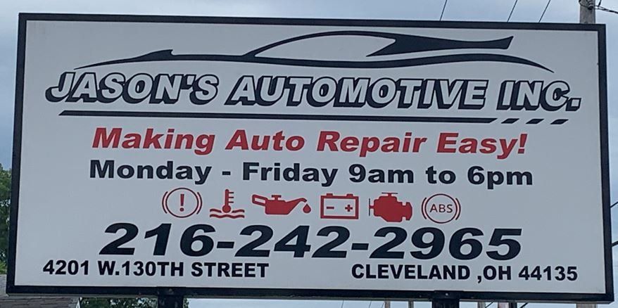 Jason's Automotive signage — Cleveland, OH — Jason's Automotive Inc.