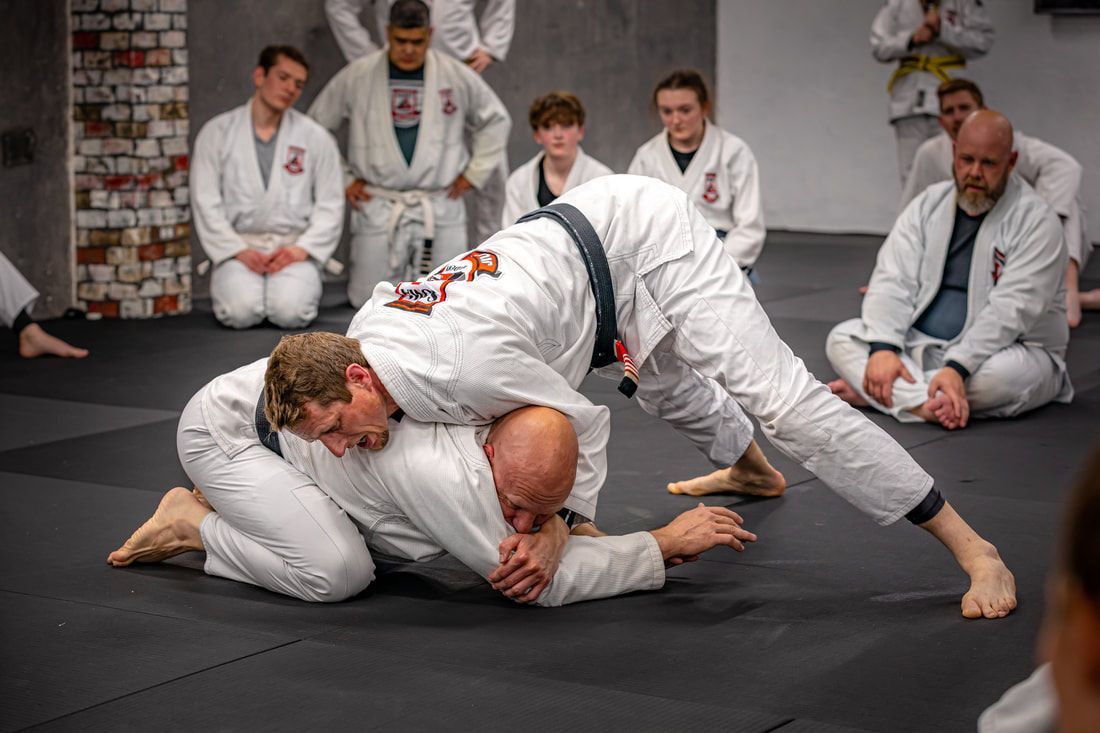 Student training Brazilian Jiu-Jitsu at Soma Jiu-Jitsu Idaho Falls to build discipline