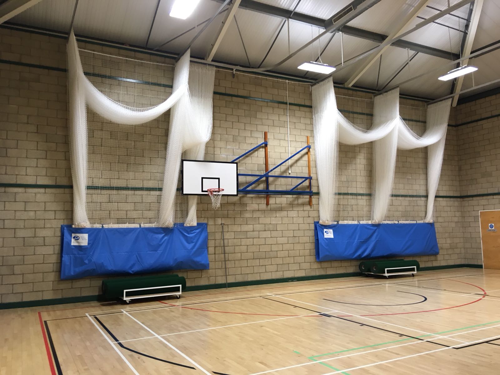 sports hall cricket nets