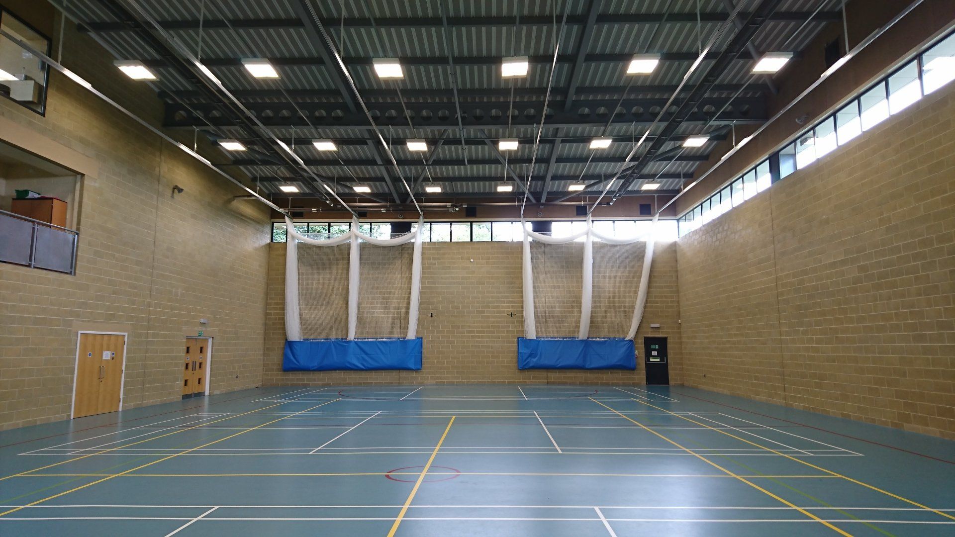 sports hall cricket nets
