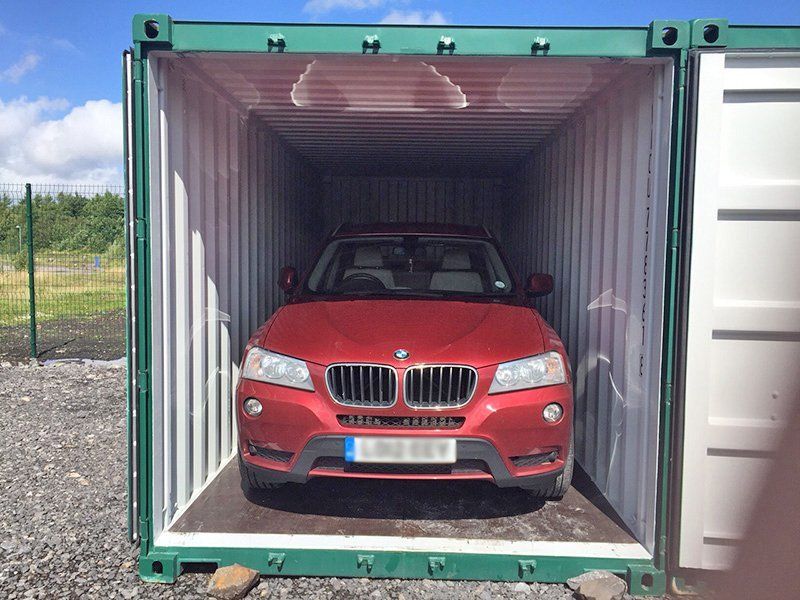 Car in a container