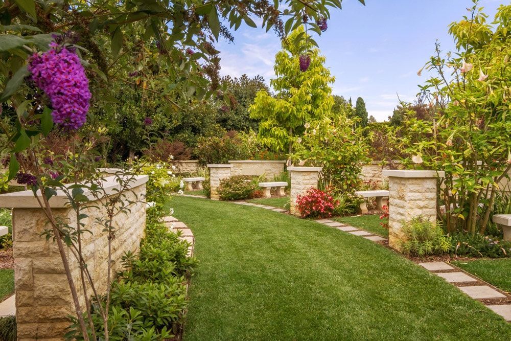 Gardens in Cemetery at Hillside Memorial Park and Mortuary in Los Angeles, CA