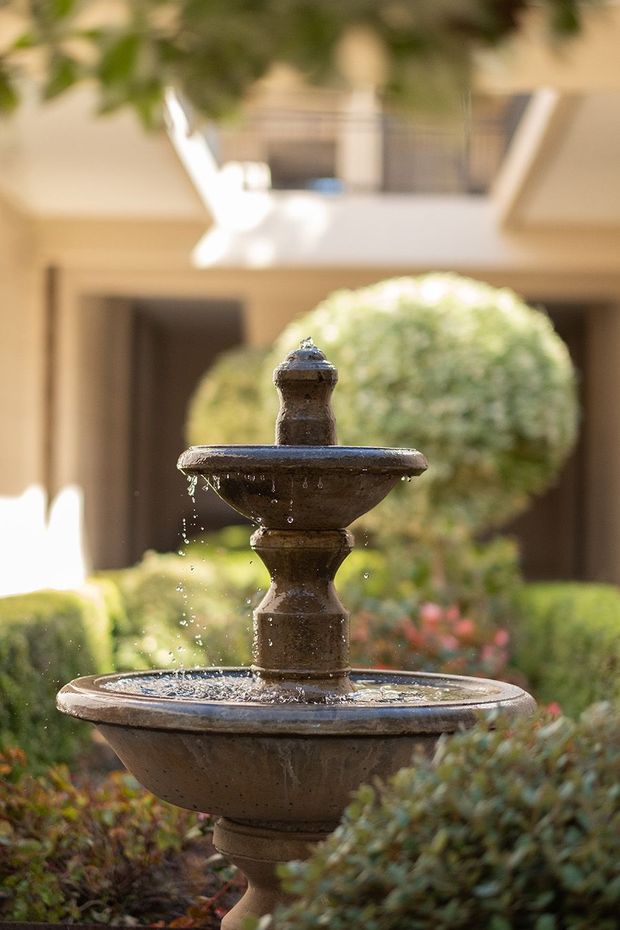 Small water fountain at Hillside Memorial park