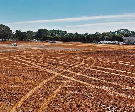 commercial grading and land development on work site