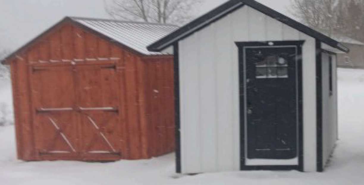 2 Barns wood and white