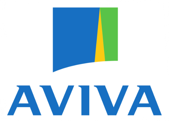 A blue and green logo for aviva insurance company