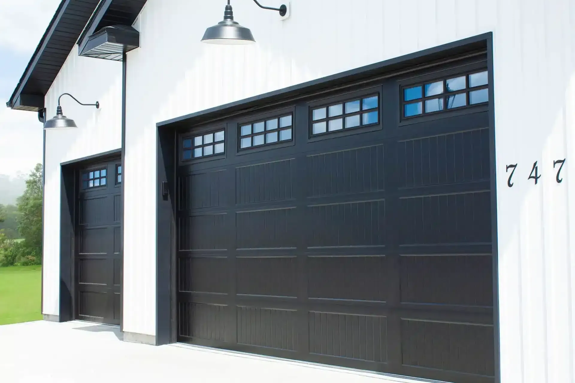 Garage doors come in a variety of color options and patterns to compliment any style and design of home!