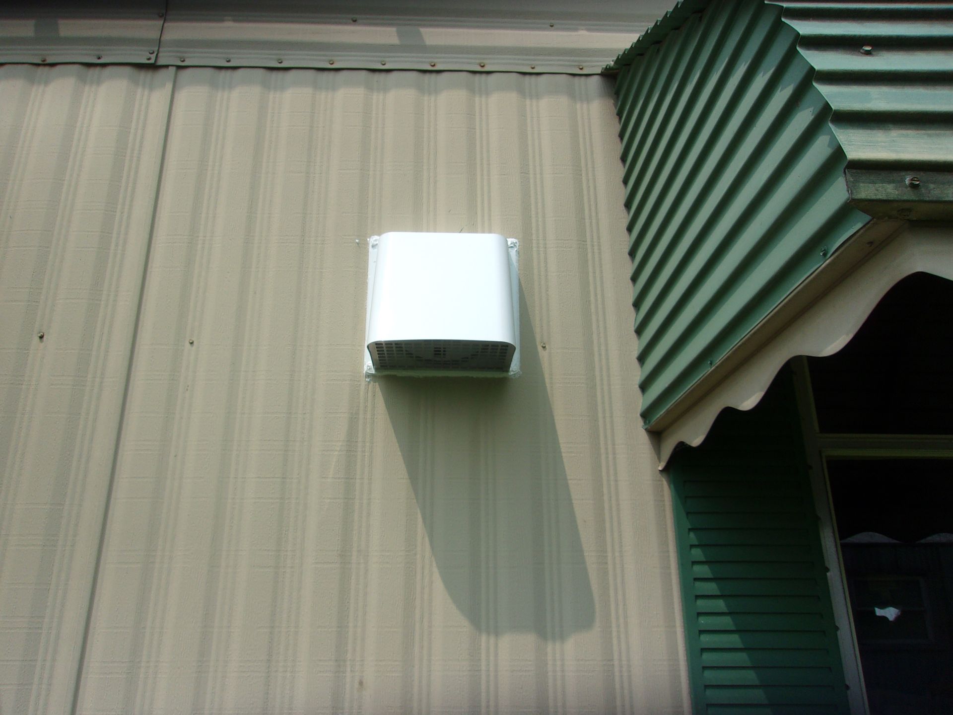 Vent placed on the side of a mobile home to help with moisture control