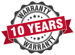 Image of a ten-year warranty sticker - Unified Insulation Systems
