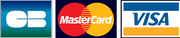 Logos CB Mastercard et Visa sur fond blanc