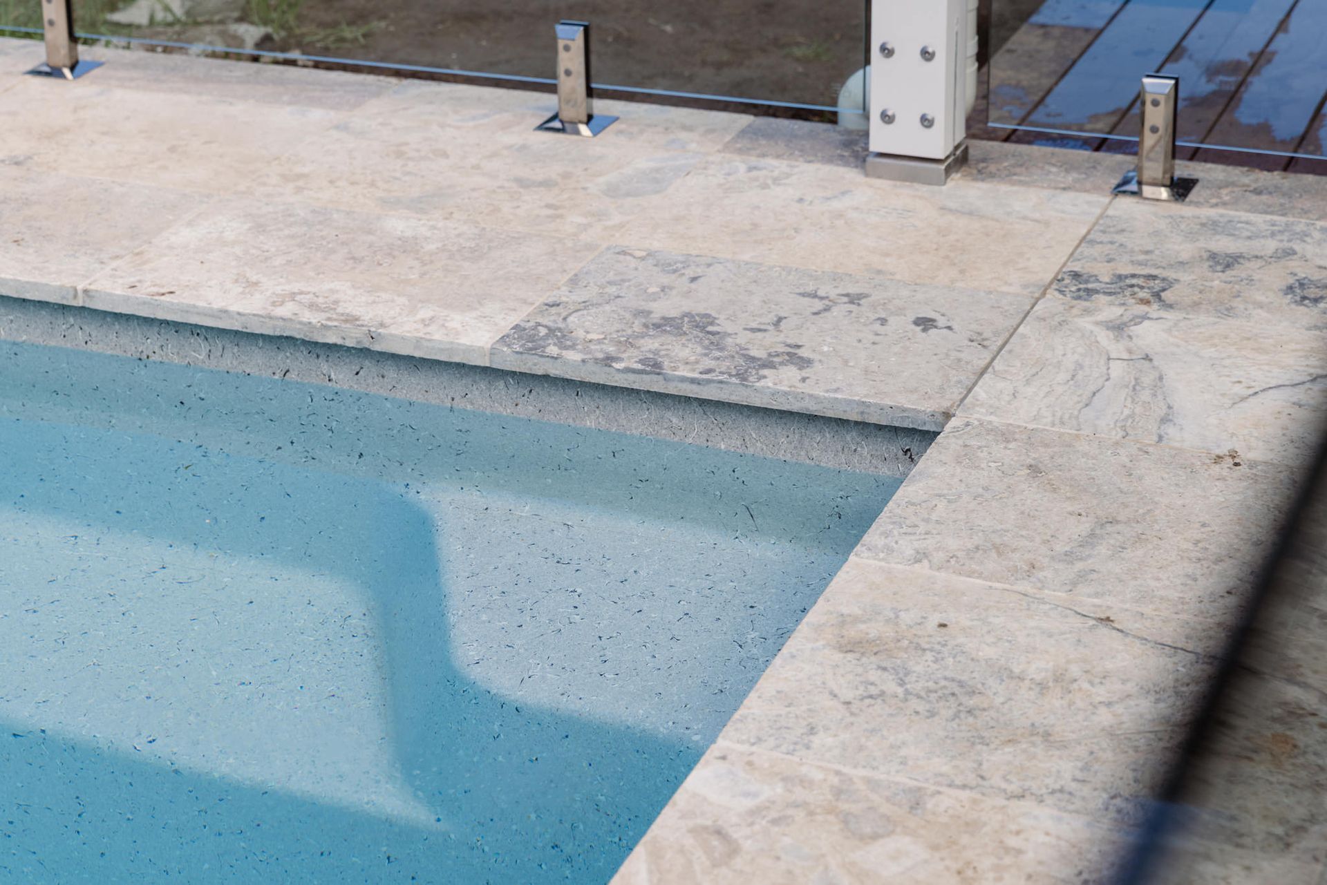 Image pf pool with stone edging 