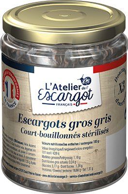 Conserve 3 douzaines d'escargots gros gris court-bouillonnés stérilisé