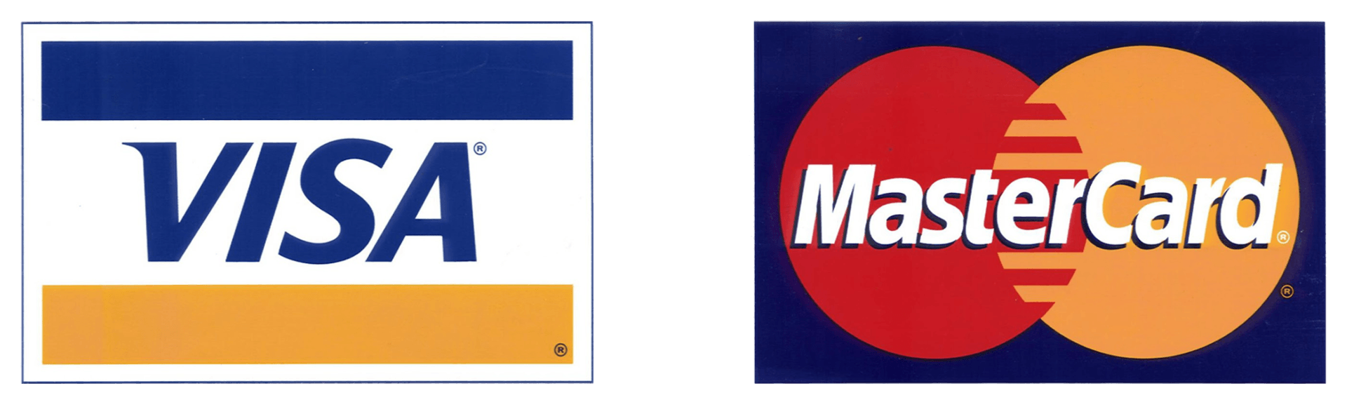 A visa and mastercard logo 