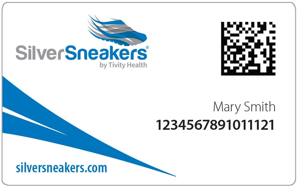 SilverSneakers membership card with logo, 