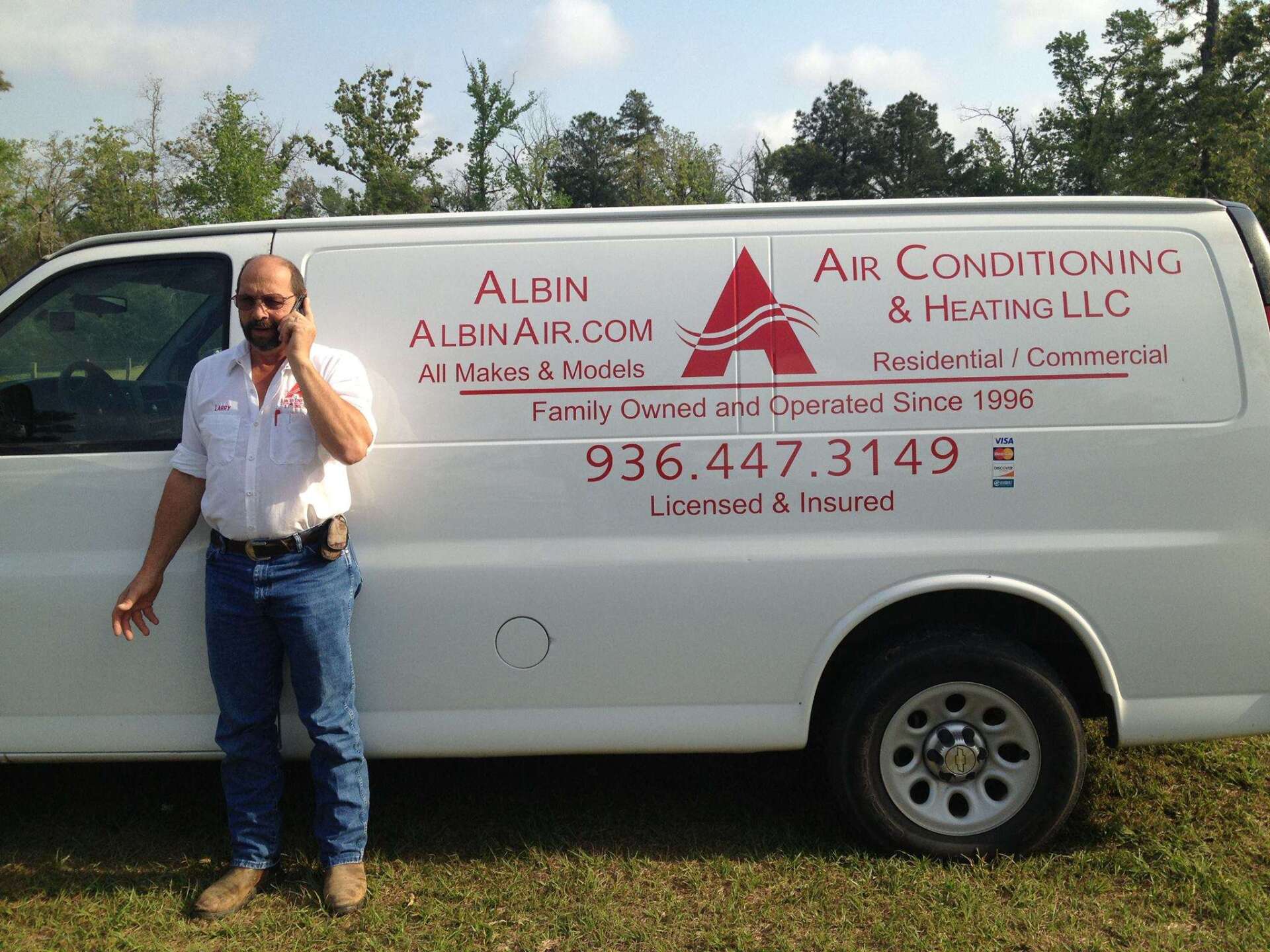 Albin Air Conditioning & Heating truck
