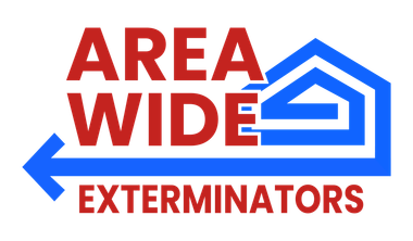 Area Wide Exterminators logo: Red text 