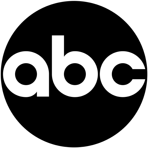 The abc logo is in a black circle on a white background.