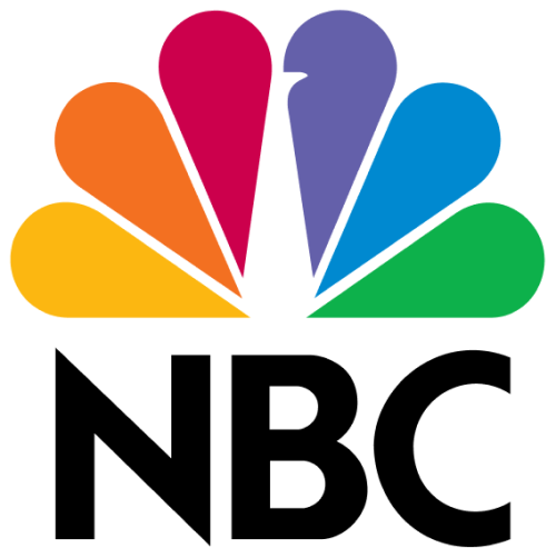 A colorful nbc logo with a bird on it