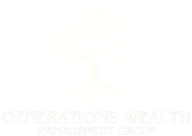 A white background with the words `` generations wealth management group '' written on it.