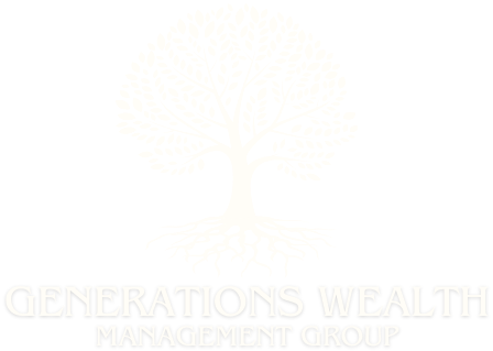 A white background with the words `` generations wealth management group '' written on it.