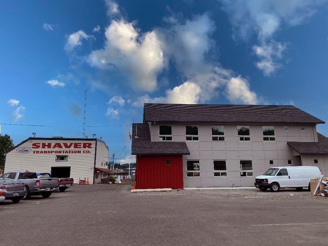 Two buildings, one with 