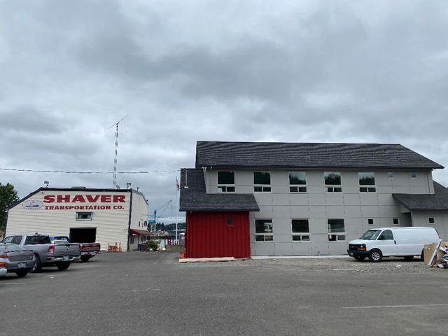 Two buildings, one with 