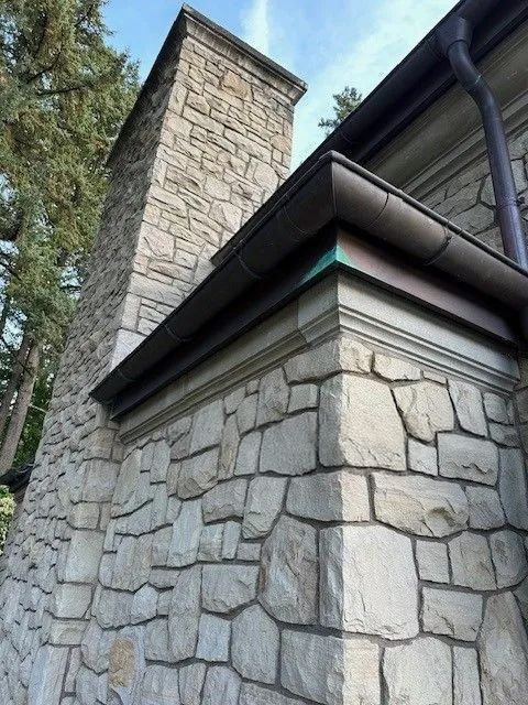 Copper Gutter Repair, Duniway Elementary School, Portland, OR