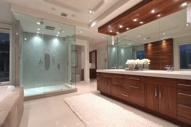 Richmond bathroom renovation using matte tile walls, quartz finishes, and high-efficiency plumbing systems.
Bathroom remodel Richmond installing porcelain tile resurfacing, bright LED mirrors, and frameless shower trims.
Richmond bathroom renovations applying polished tile flooring, floating vanity units, and upgraded shower valves.
Bathroom renovation Richmond BC integrating stone-look porcelain slabs, recessed lighting, and quartz vanity tops.