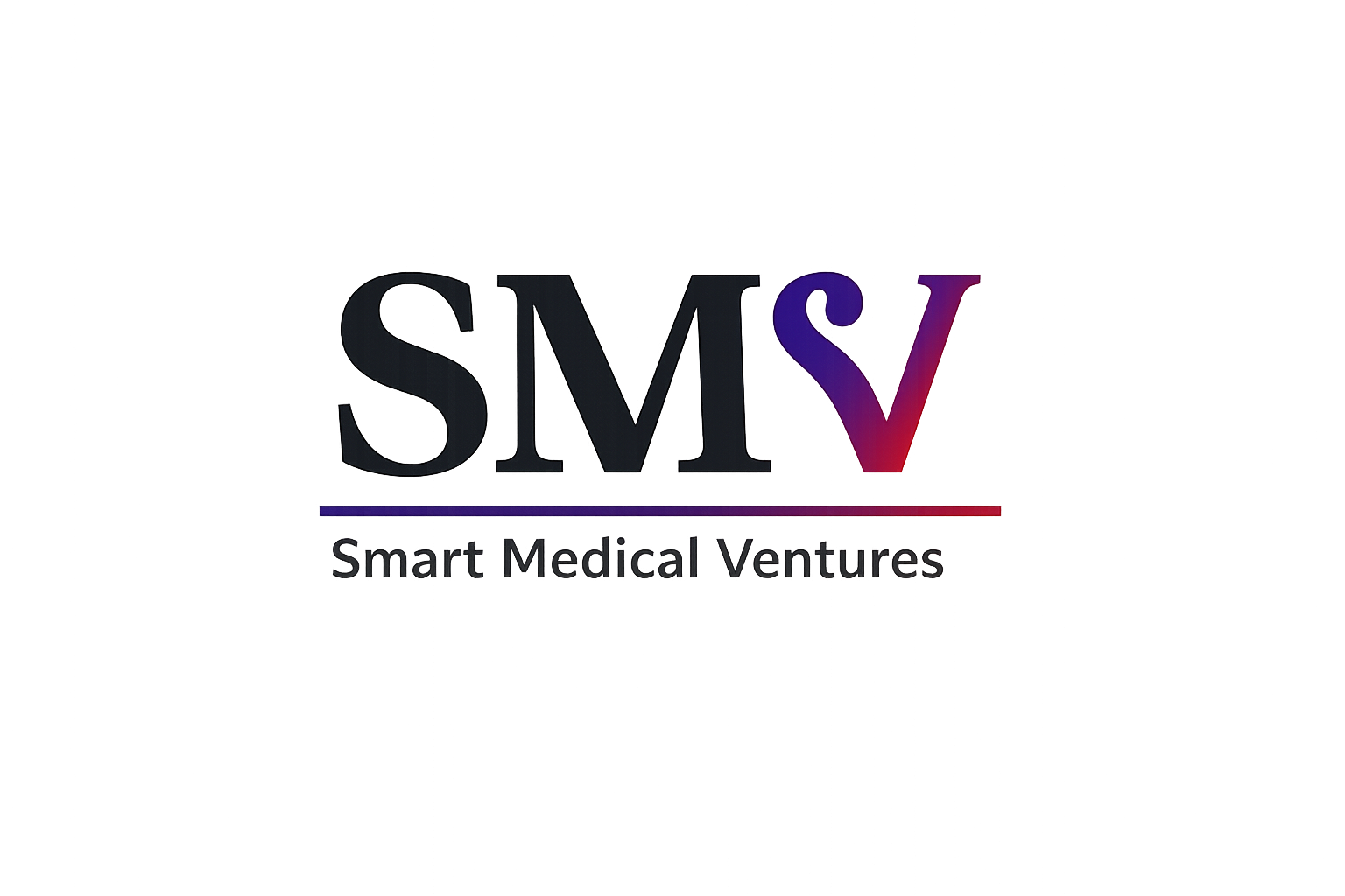 Logo for Smart Medical Ventures, featuring black 