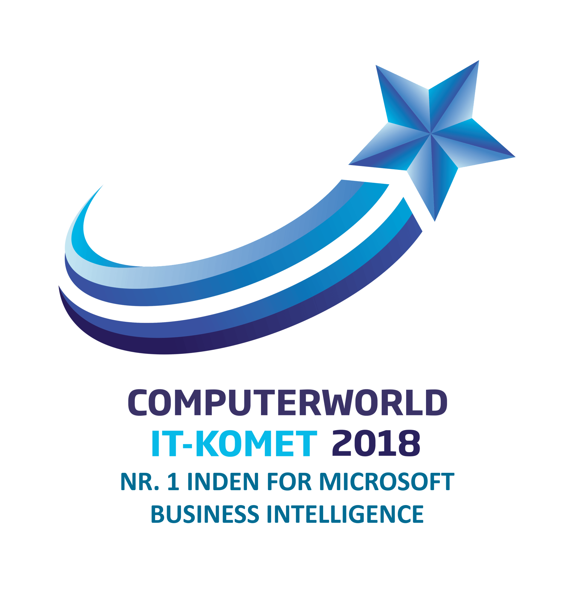 A logo for computerworld it-komet 2018 nr. 1 inden for microsoft business intelligence