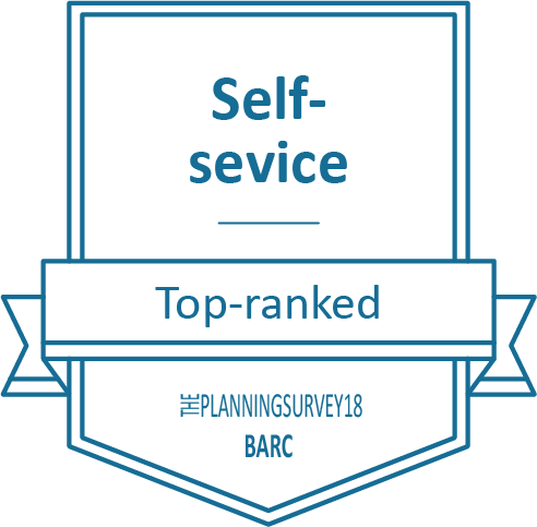 Jedox is top-ranked in self-service