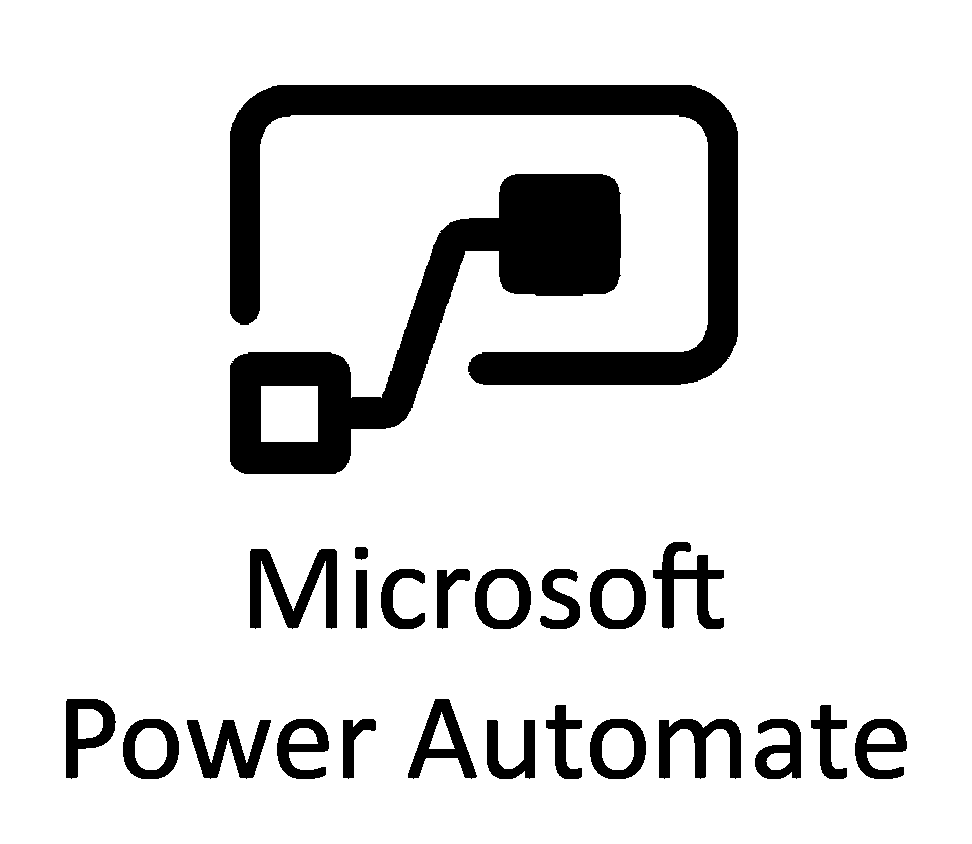 Et sort/hvidt logo til Microsoft Power Automate.