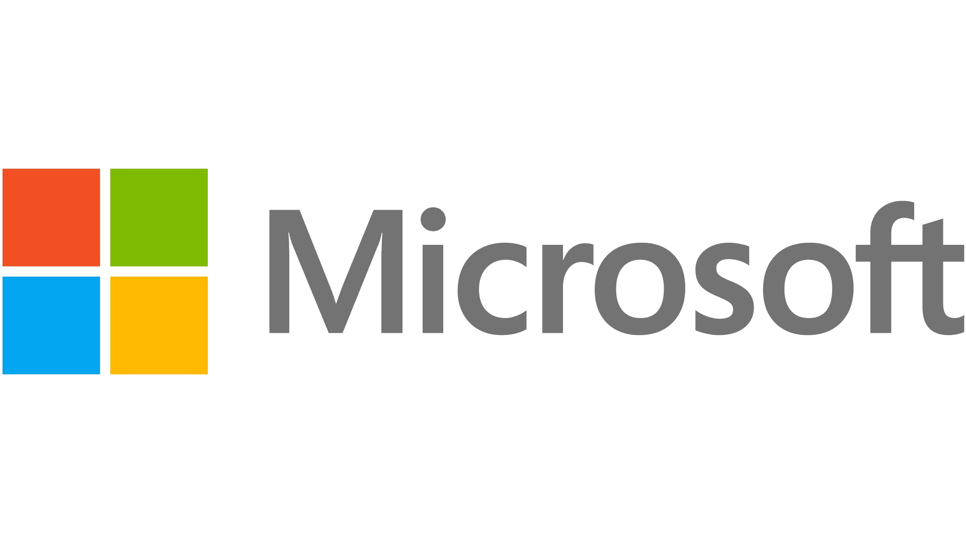Microsoft-logoet er på en hvid baggrund.
