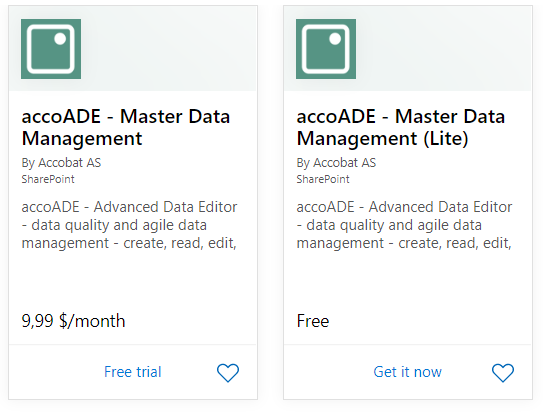 To annoncer for accoade master data management