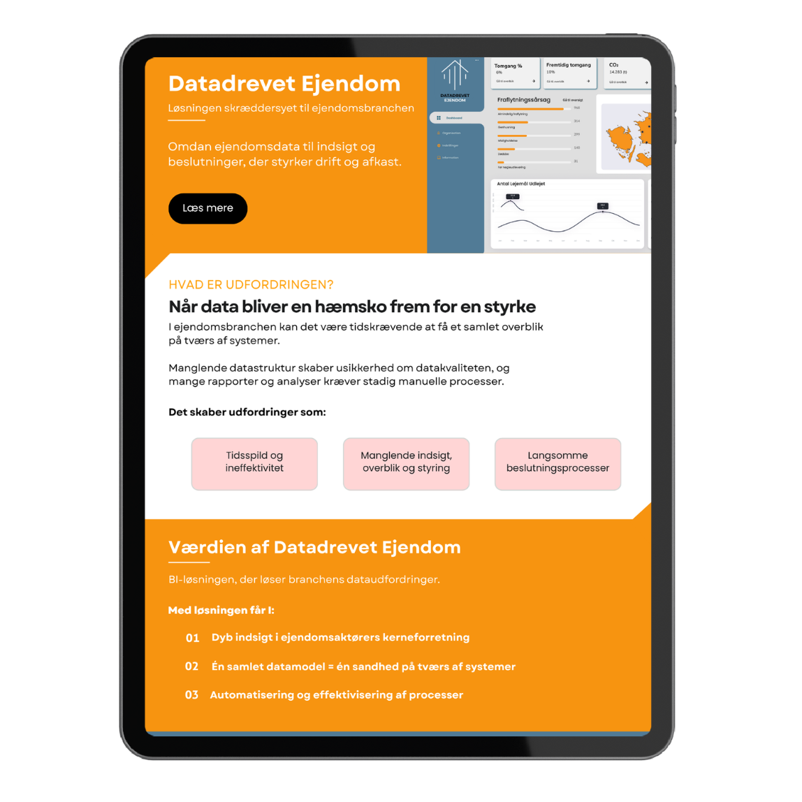 en one-pager om Datadrevet ejendom du kan downloade