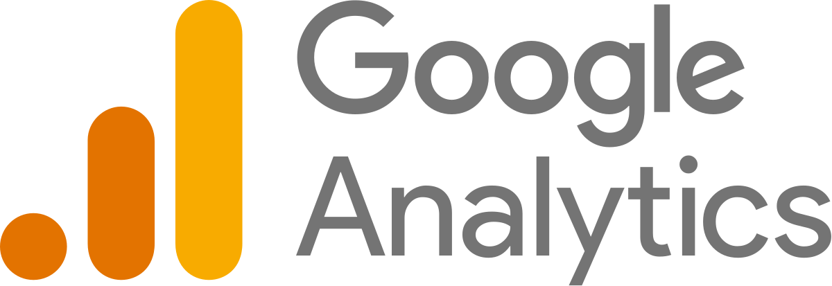 Google Analytics-logoet er orange og gråt på en hvid baggrund.