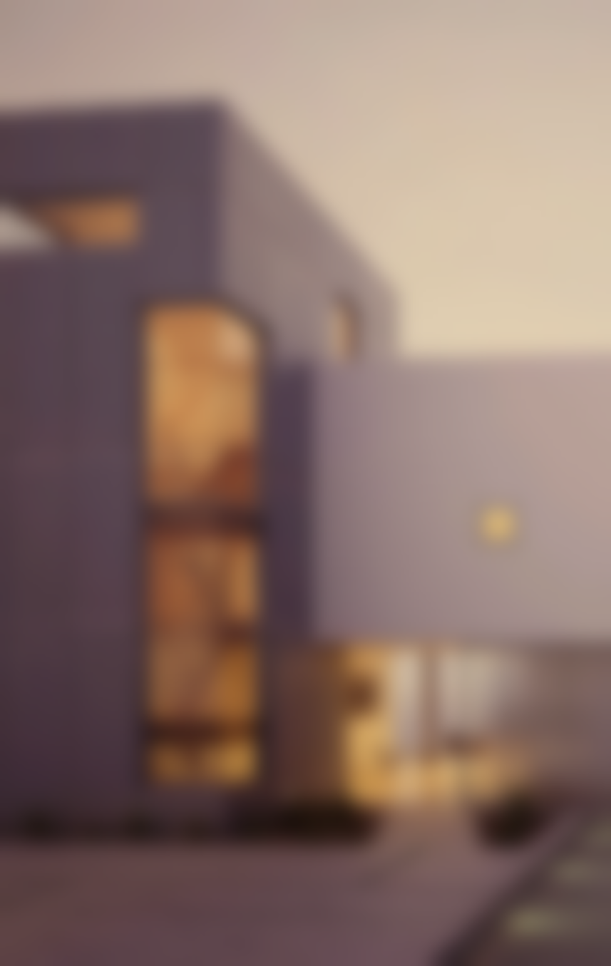 Et moderne hus med en trappe og en swimmingpool