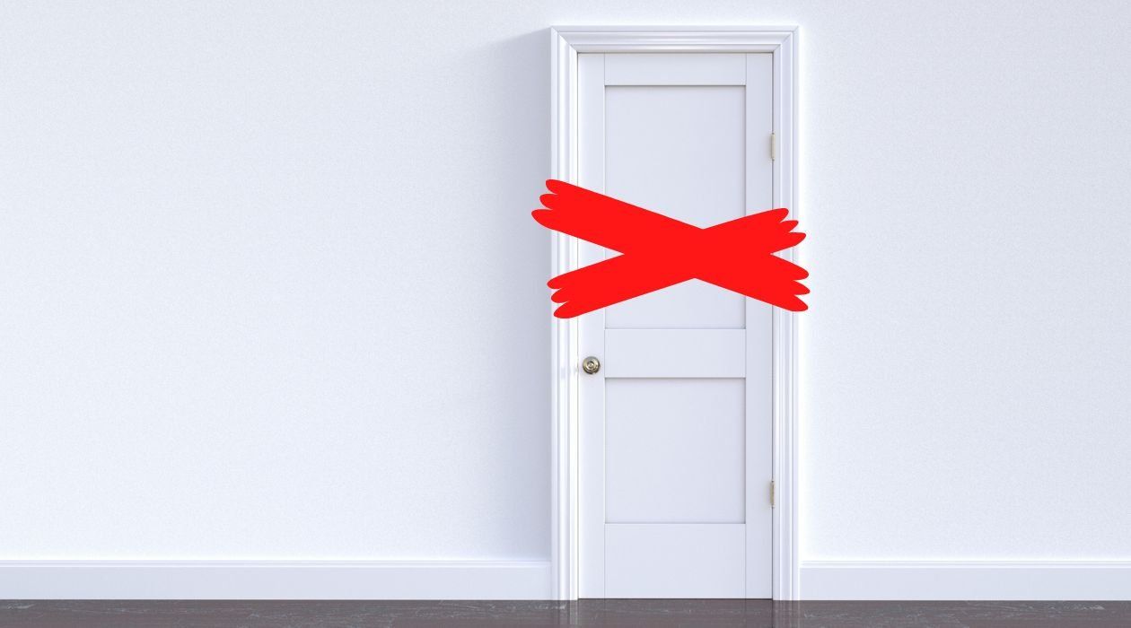 X on Door to a house