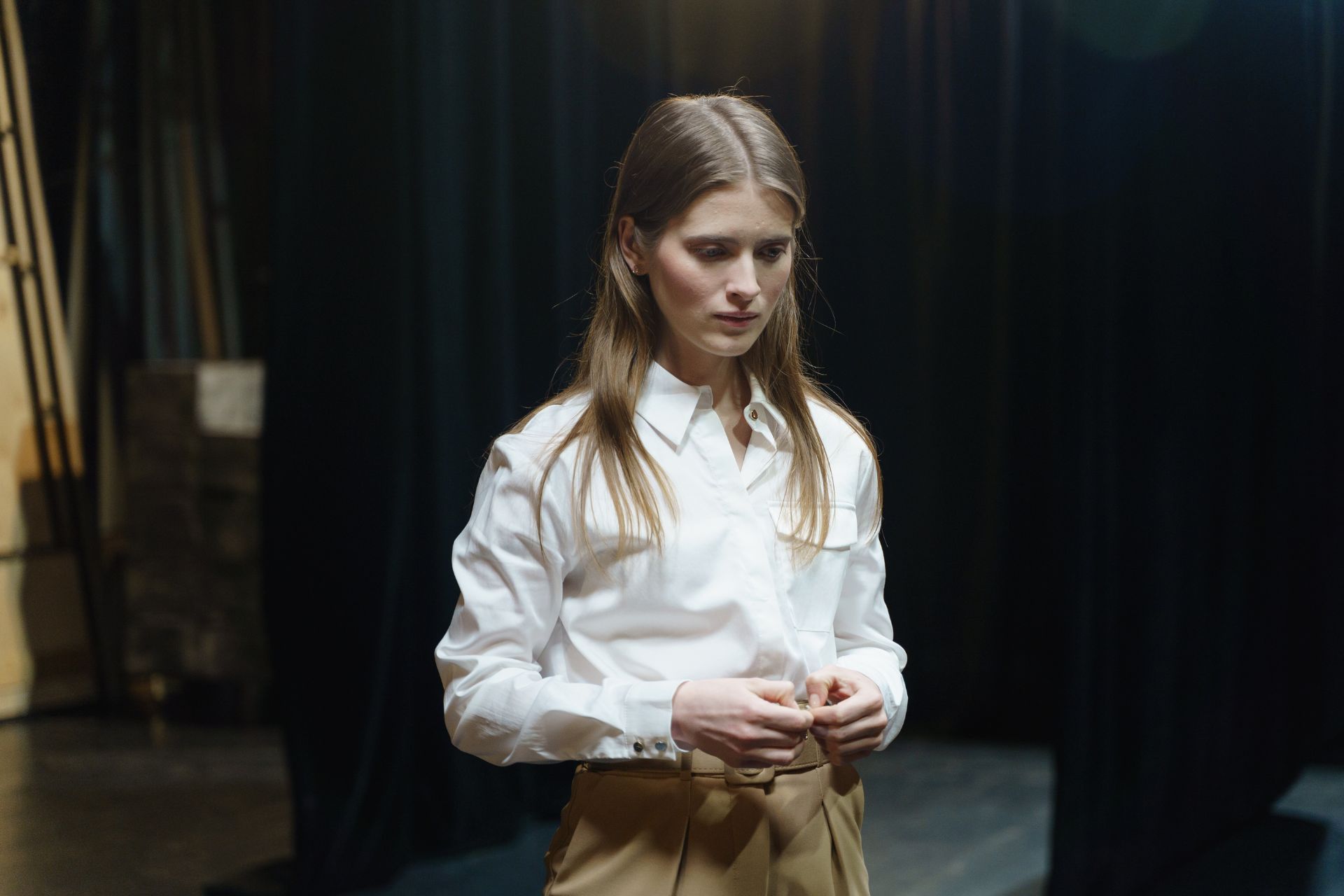 Young woman with worried expression on her face