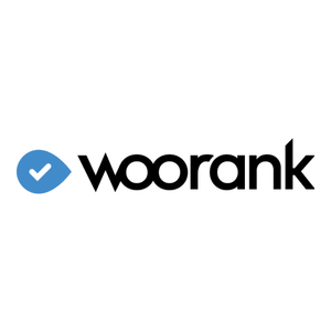 A woorank logo with a blue check mark on a white background.