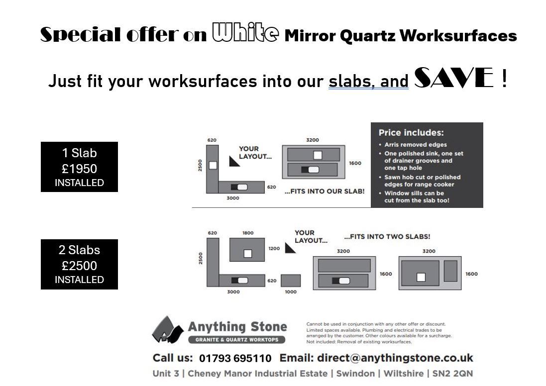 white quartz worktop special offer