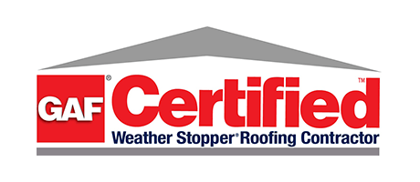 the logo for gaf certified weather stopper roofing contractor
