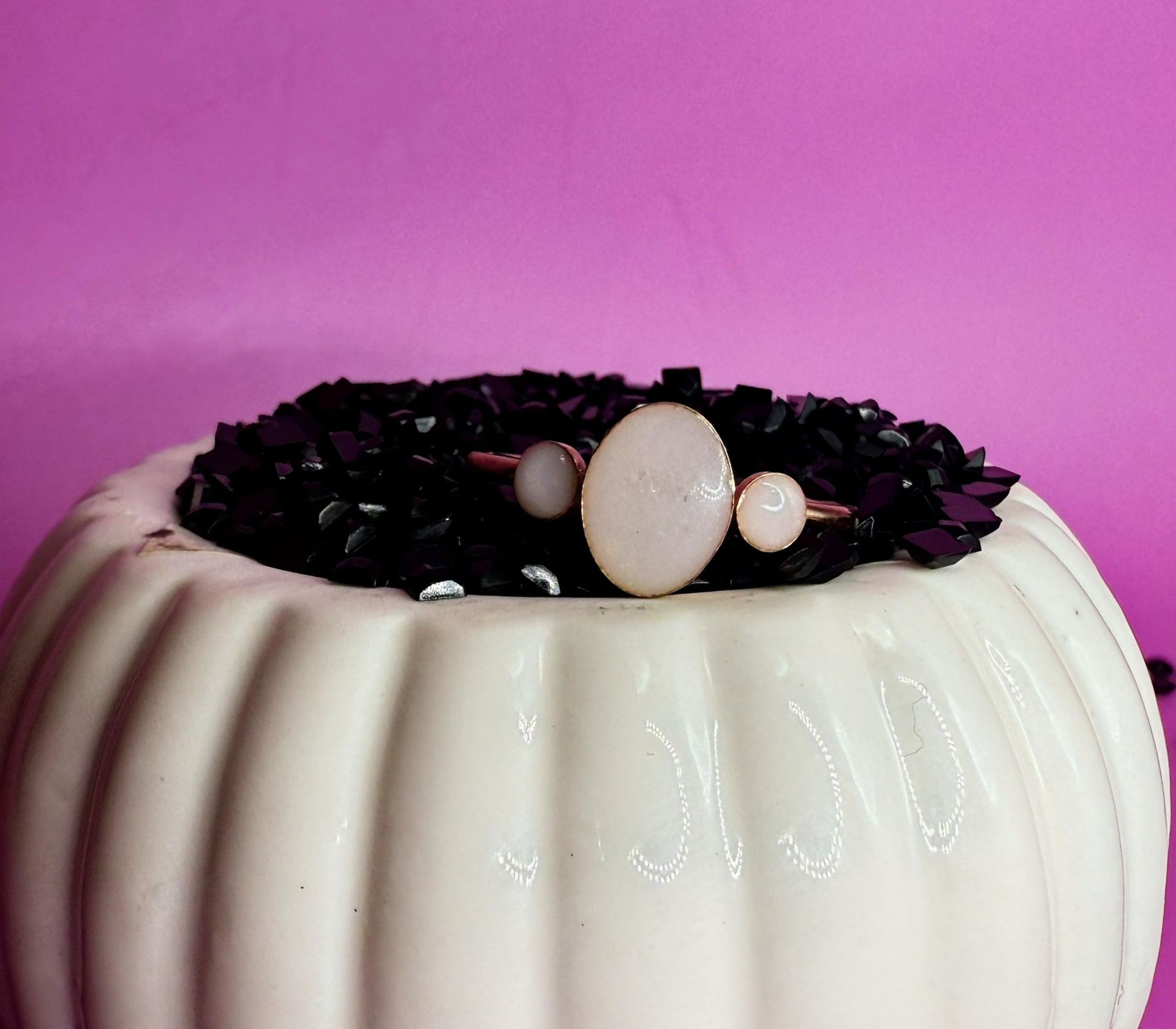 ring with oval piece and two round