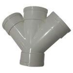 It is a pvc pipe fitting that looks like a y shaped pipe.